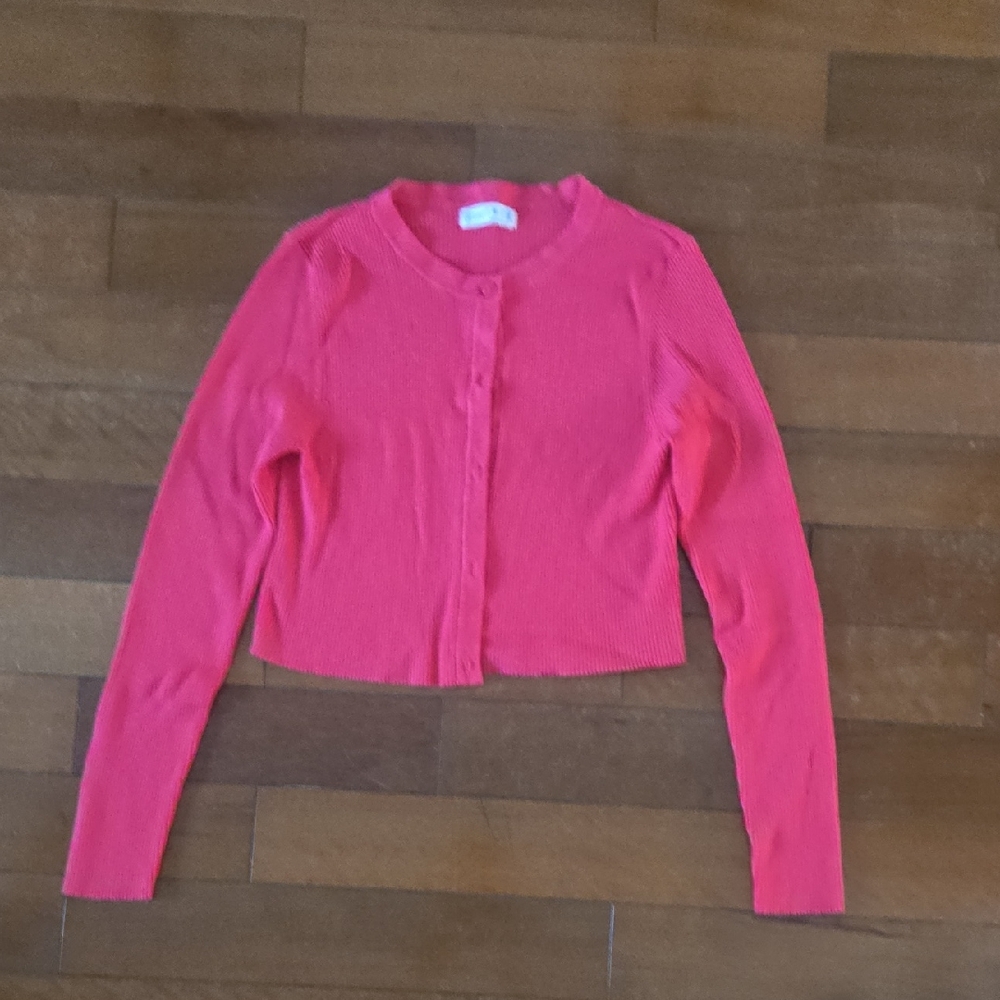 Primark Bright Pink Ribbed Cardigan